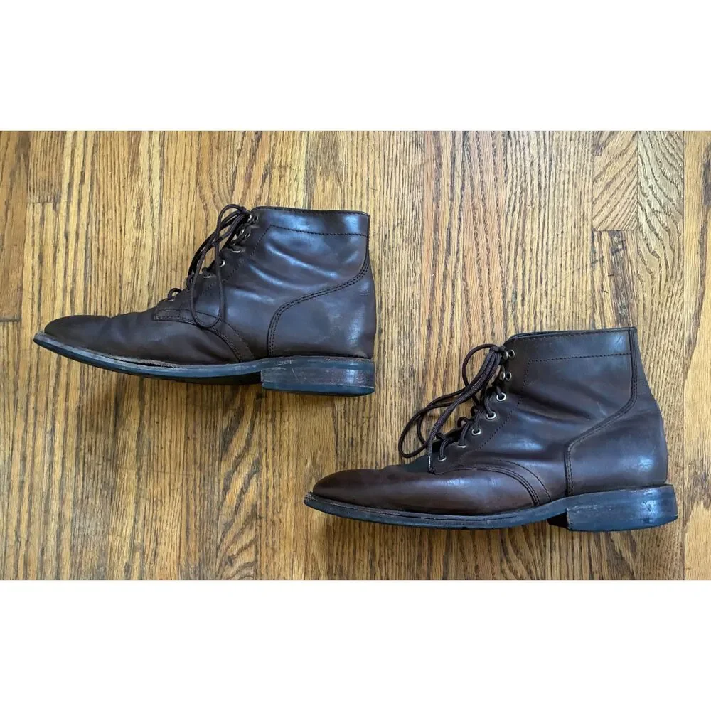 Thursday Boot Company Brown President Dark Leather Lace Up Boots  Mens Size 9.5
